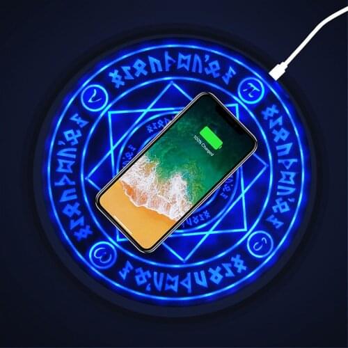 2021 Magic Circle Wireless Charger Qi Wireless Fast Quick Charging Pad for iPhone X XS 8 Samsung Xiaomi Redmi Huawei Honor Phone