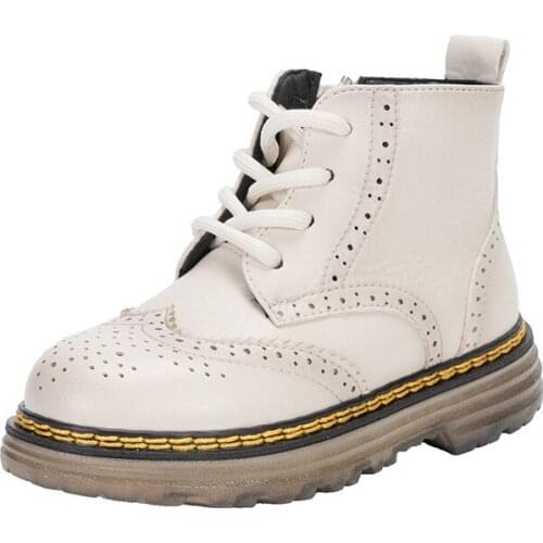 CMSOLO Boots Shoes Big Children Boys Girls Winter Autumn New Fashion Shoes Martin Shoes Flat Heels Size 26-30 Kids Boots Shoes