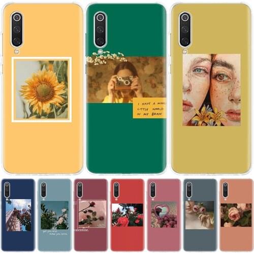 Great Aesthetic art Pink Yellow Sunflower Rose Phone Case for Xiaomi Redmi Note 9 9S 8T 8 7 8A 7 7A 6 6A 5 5A 4X S2 K20 K30 Pro