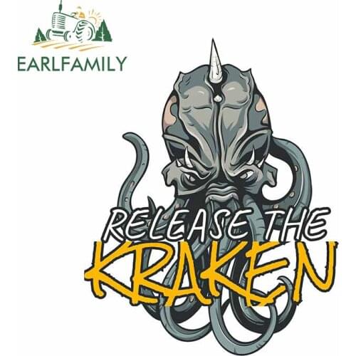 EARLFAMILY 13cm x 10.2cm for Release The Kraken Car Sticker Scratch-proof Waterproof Decoration Custom Printing Vehicle Decal