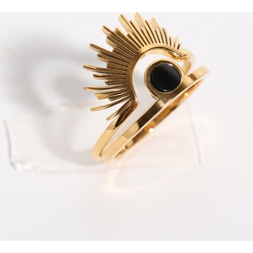 Vintage Sun Ring for Women Sun Face Punk Rings Couple Fashion Vintage Exaggeration Gothic Jewelry Brilliant Female Ring Retro