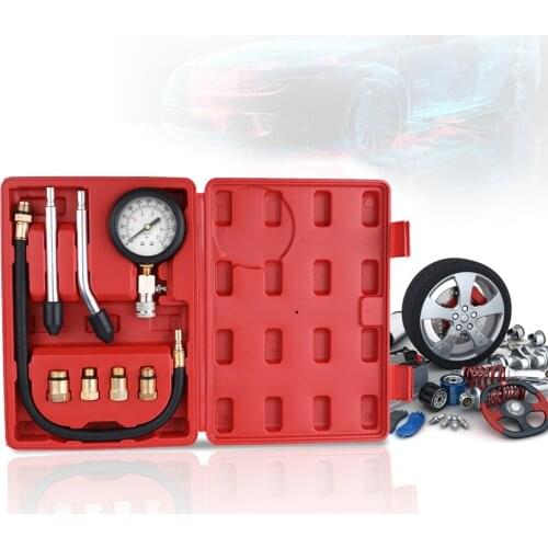 Automobile Pressure Gauge Tester Automotive Gasoline Engine Compression Tester Auto Petrol Gas Engine Cylinder Test Kit 0-300psi