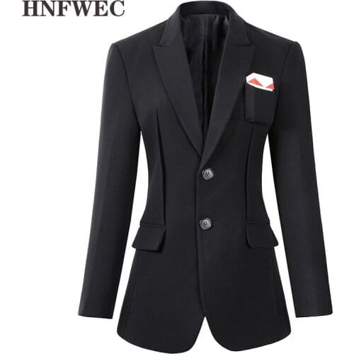 2020 New Spring Slim Fashion Full Sleeves Notched Single Breasted High Waist Office Lady Pocket Blazer K305