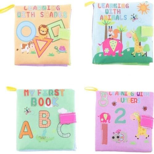 Infant Baby Kid Intelligence Cloth Book Cognize Figure Animal Educational Toy Soft Cloth Learning Cognize Book Kids Quiet Book T