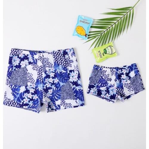 2020 New Men Boy Swimwear Mens Swim Shorts Swimsuit Bathing Suit Family Match Trunks Briefs Multi Prints BeachWear for Man Boy