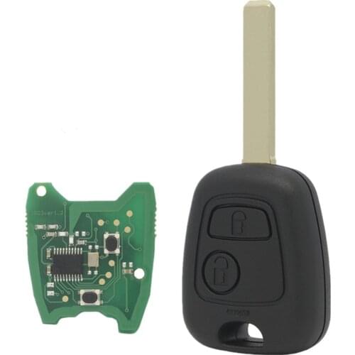 XRSHKEY 433MHZ Remote Car Remote Key 2 Buttons For Peugeot 307 Citroen C1 C3 Car Key VA2 Blade With ID46 Chip Key Shell