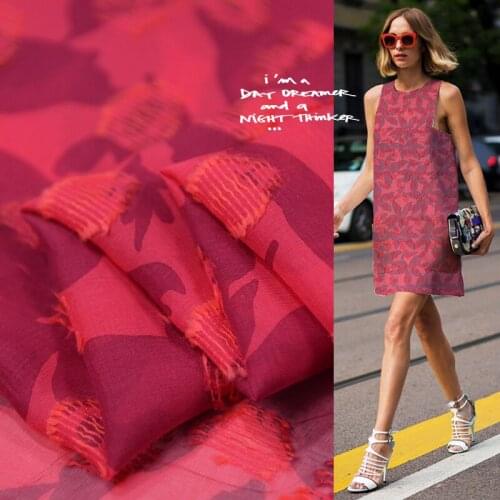 1 Meter Forest Sea Story Silk Chiffon