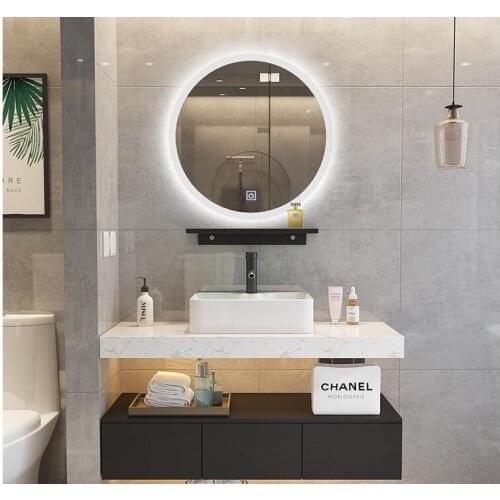 Nordic bathroom cabinet Modern minimalist bathroom basin mirror cabinet Bathroom washstand sink cabinet combination