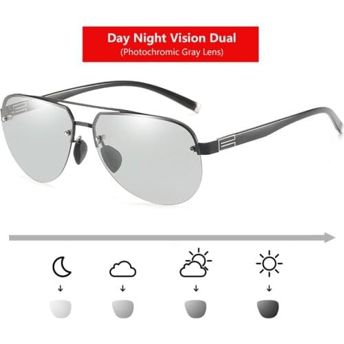 Sunglasses New Arrival Photochromic Sunglasses Men Day Night Vision Lens for Driving Polarized Sunglasses UV400 Sun Glasses