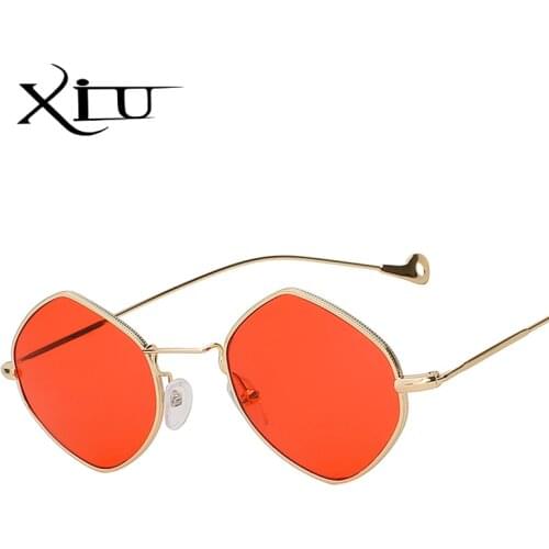 XIU Punk Style Square Sunglasses Men Women Metal Frame Brand Designer Sunglass Fashion Glasses Top Quality UV400