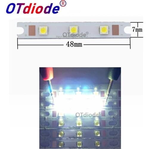 3W-9W (3pcs 3535 led) COB strip LED light source chip on board 48x7mm COB bar for wall lamps table lantern car lights DIY