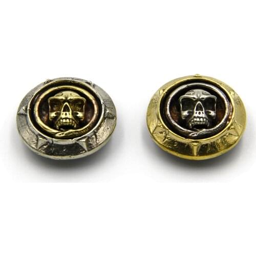 Death Skull Brass Concho Leather Craft Decoration Screw Rivets