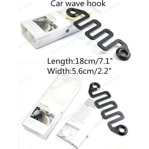 1 x Car Interior Seat Back Organizer Holder S Wave Hook Hanger Bag Holder Clothes Hanging Hook