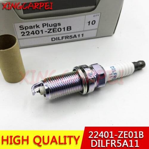 10pcs 22401-ZE01B DILFR5A11 93759 Dual Iridium Spark Plug Fit For Nissan Armada Frontier Infiniti QX56 22401 ZE01B 22401ZE01B