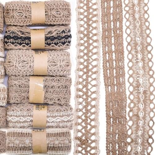 2m Nature Jute Burlap Hessian Ribbon Braided Hemp Rope For Wedding Birthday Party Decor DIY Rustic Flower Bottle Gifts Warrping