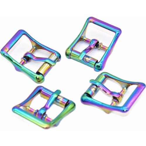 20mm Rainbow Locking Pin Buckle Slide Adjuster Buckles Leather Belt Buckle Backpack Buckles For Handbag Webbing Hardware Leather