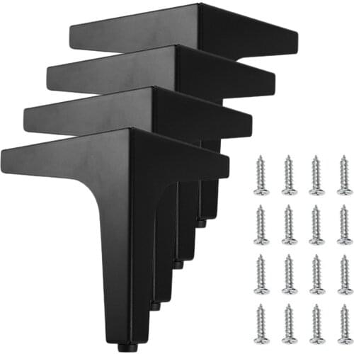 4pcs Furniture Legs Set Triangle Table Leg Screws Cabinet Feet Sofa Accessories Iron Modern Furniture Replacement Parts DIY