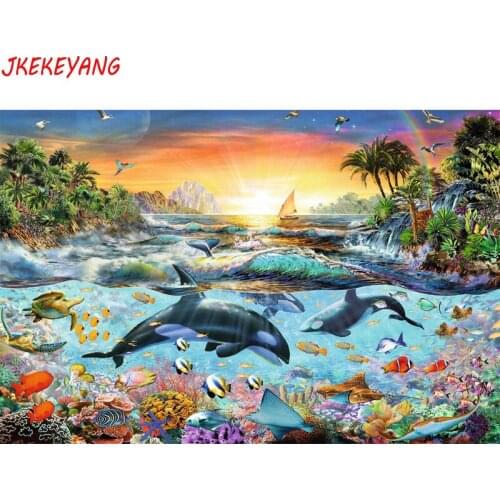 5D DIY square/round Diamond painting Marine animals Cross Stitch Diamond Embroidery Pattern Rhinestone J2565