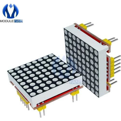 8x8 8*8 8 x 8 Red MAX7219 LED Dot Matrix Common Cathode Microcontroller Display Module Control 5V/3.3V LED Matrix for Arduino
