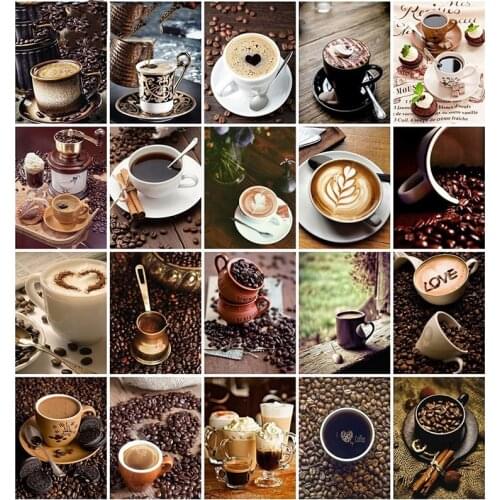 Diamond Embroidery Coffee Cups Full Square Diamond Painting Cross Stitch 5d Diy Rhinestone Mosaic Home Adorn