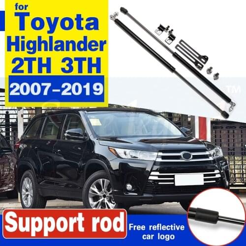 For Toyota Highlander 2007-2019 2TH 3TH Car Bonnet Hood Support Hydraulic Rod Strut Bars Lift Spring Shock Bracket Car Styling