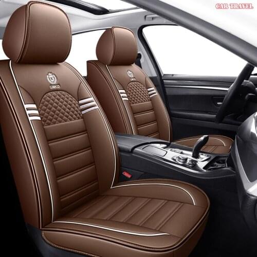 CAR TRAVEL Leather car seat covers For mitsubishi pajero vw polo chrysler voyager honda accord skoda octavia auto accessories