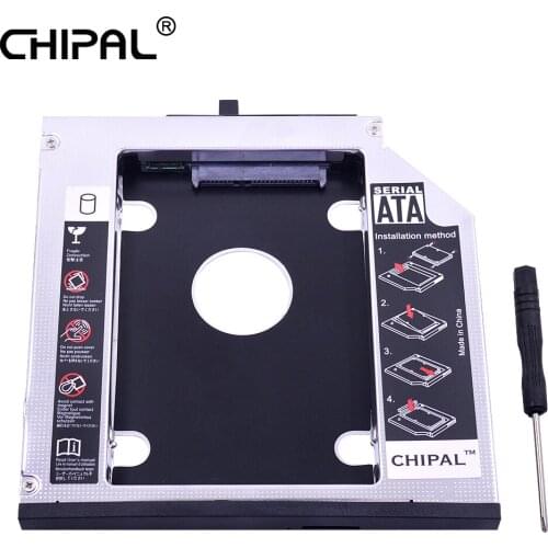 CHIPAL 10pcs SATA III 2nd HDD Caddy 12.7mm for 2.5 Inch SSD Case HDD Enclosure for Lenovo ThinkPad T420 T430 T510 T520 T530 ODD