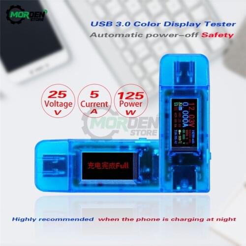 QC3.0 USB Tester DC 4-25V Digital Voltmeter Ammeter Fast Quick Charging Doctor Power Capacity Indicator Voltage Current Meter
