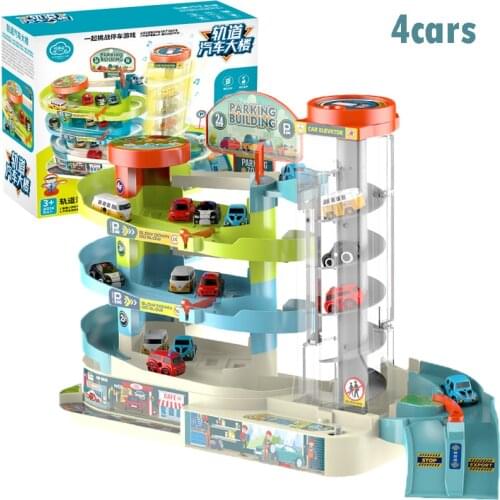 Child Parking Lot Toys Automobile Building Electric Rail Car Small Garage Super Large Three-dimensional Multilayer Boy Gift