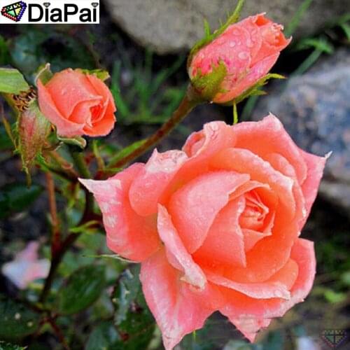 DiaPai Full Diamond "Flower landscape" DIY 5D Diamond Painting Cross Stitch Home Decor Picture Of Rhinestone Handmade A25203