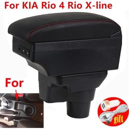 For Kia Rio 4 armrest box Kia Rio 4 X-line 2017 2018 2019 2020 car armrest box accessories interior Storage box Retrofit parts