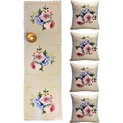 Alla Turca Runner + 4 Pillow decorate Set-At6756