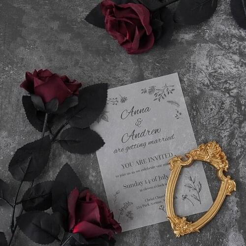 Gothic Black Rose Artificial Flowers Simulation Flowers Valentine Gift Wedding Flowers Home Decoration Roses Photo Props