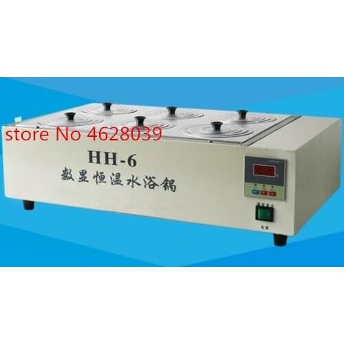 HH-6 Digital Lab Thermostatic Water Bath Six Holes Electric Heating 220V Top Quality FAST SHIPPING