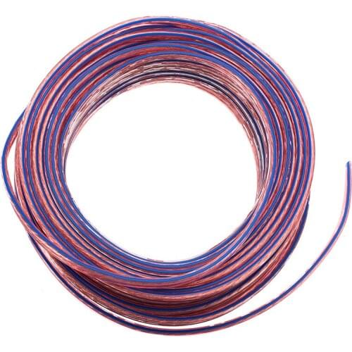Loud Speaker Cable Audio Line Wire High Purity Oxygen Free Copper Conductor Cord Millimeter for Amplifier 20M 2x 0.75mm