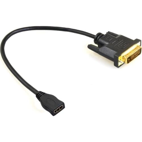 DVI-D Turn HDMI-compatible Switch Cmputer 24+1 To Female 19-Pin HD HDTV Monitor Adapter Cable N8J9 Adapter Converter