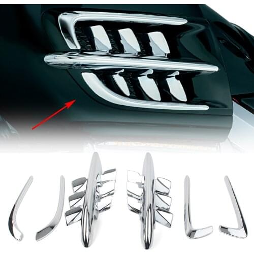 Premier Shark Gills Set Chrome ABS Fairing For Honda Goldwing GL1800 2001 2002 2003 2004 2005 2006 2007 2008 2009 2010 2011