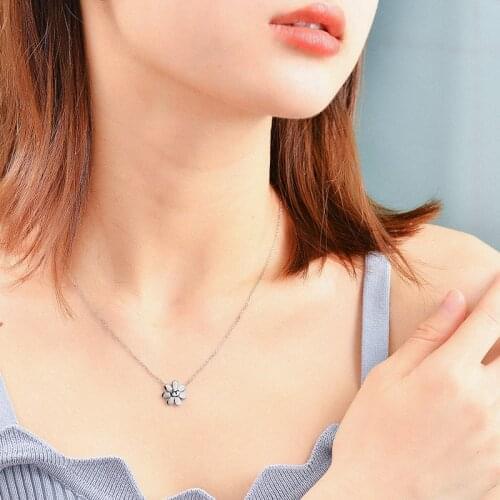 Baoyan 316L Stainless Steel Jewelry Set Simple Flower Earrings Necklace Set Jewelry Fashion Bridal Wedding Jewelry Set For Women