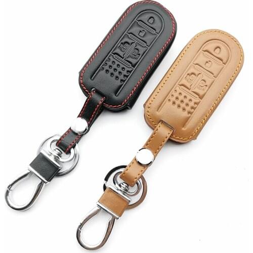 High Quality Leather Car Key Case Cover for Toyota Daihatsu Tanto ZAD LA600S Custom Move LA150S Moovecanvas LA800S