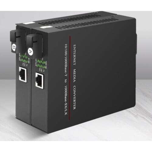 10/100/1000 Media Converter Single Mode Single Fiber SC Port 20KM HTB-4100 Fiber Ethernet Media Converter