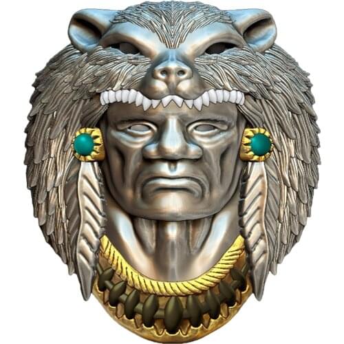 Mens Ring Hip Hop Punk Retro Indian Werewolf Tribal Chief Rings Jewelry