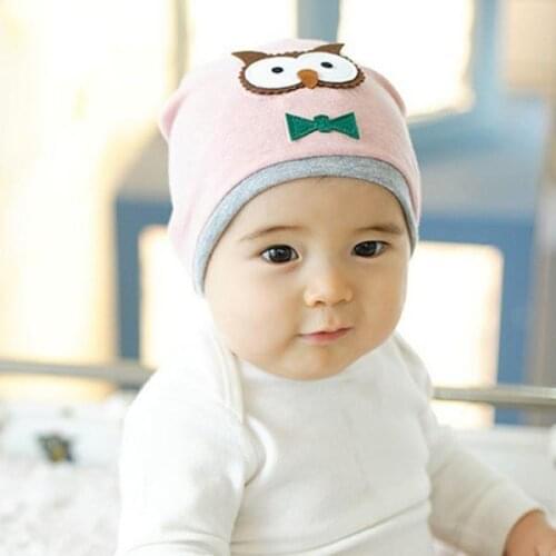 Unisex Infant Boys Girls Soft Hat Caps Baby Animal Owl Print Hat Cotton Caps SM73 s