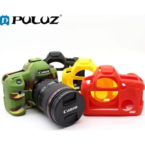 PULUZ Soft Silicone Protective Case For Canon 1300D 77D 800D 80D 6D 5D4 5D3 650D Nikon D850 Fuji XT10 Case