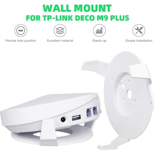 Wall Mount for TP-Link Deco M9 Plus Whole Home Mesh WiFi System,TP Link Deco M9+ Holder WiFi Router Shelf Cable Storage Bracket