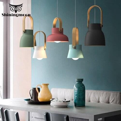 Nordic Loft LED Iron Pendant Lights Restaurant Room Bedroom Simple Hanging Lamp Home Indoor Kitchen art de pendant lamp Lighting