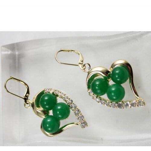 Latest Round Shell Pearl With Heart-shape Earring 8mm