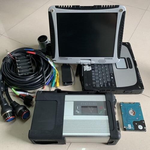 Newest! MB SD C5 Star Diagnosis Sd Connect compact 5 diagnosis tool with 320GB HDD software 2021.06v in cf-19 military laptop