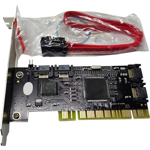 PCI Sata Internal Ports Raid Controller Card (4-Ports) Sil3114 Chipset Sata Cables with Two Sata Cables