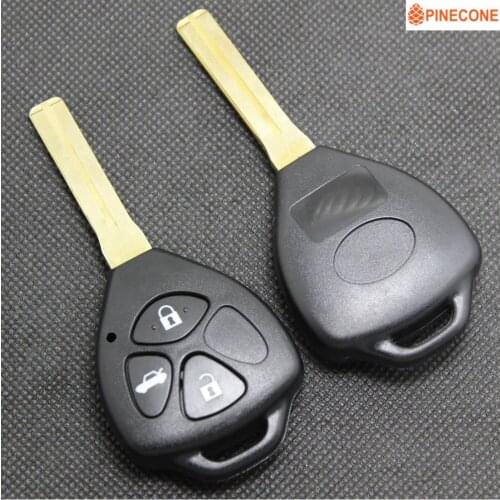 PINECONE for TOYOTA CROWN 2.5 Car Key Case 3 Buttons Uncut TOY48 Blade Replace Keyless Remote Key Shell Casing Fob