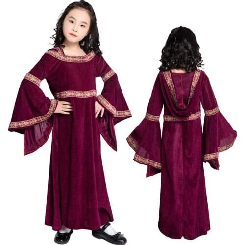 Halloween Court Dress Children Cosplay Fancy Dress Cosplay Outfit Carnival Costume SM1903